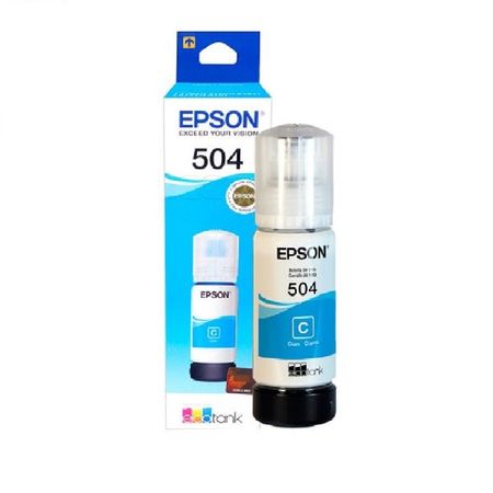 Botella de Tinta Epson 504 Color Cian T504220-AL