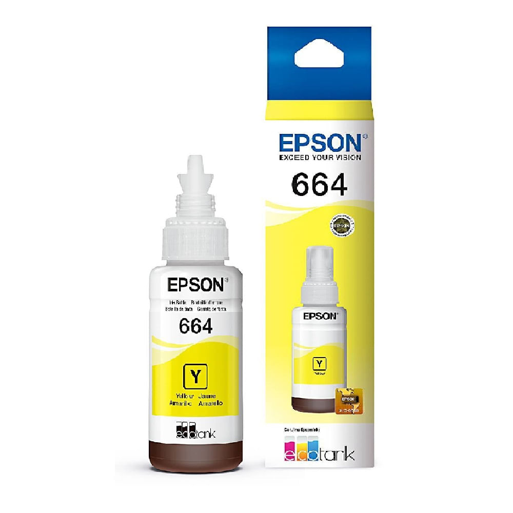 Botella De Tinta Epson 664 Color Amarillo T664420 Al Plazavea Supermercado 6704