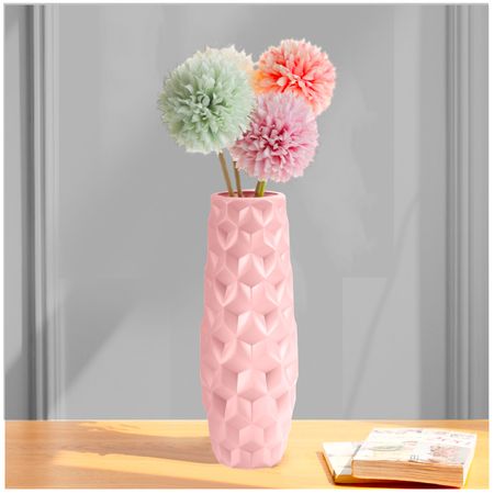 Florero Jarrón Maceta Decorativa Elegante D30 Rosado
