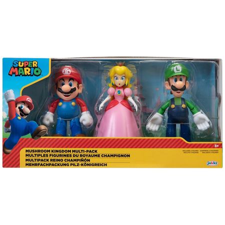 Super Mario Multipack Reino Champiñon Mario Peach y Luigi 64511-4L