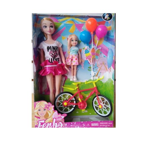 Muñeca best sale con bicicleta