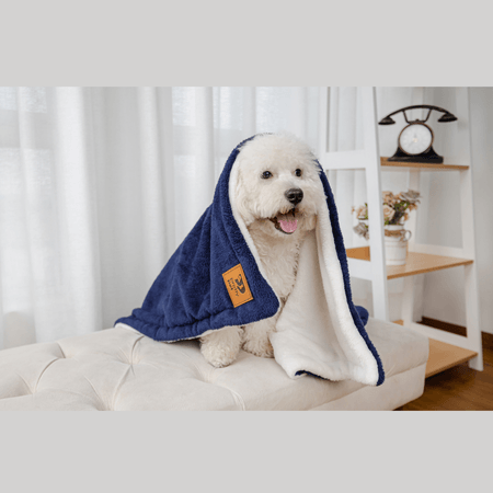 Manta de Felpa Hipoalergénica para Mascota Pretty Pet | Azul Marino | L | Azul Marino | L/Xl