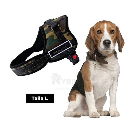 Arnés Pechera para Perro de Modelo Ejército Oscuro L