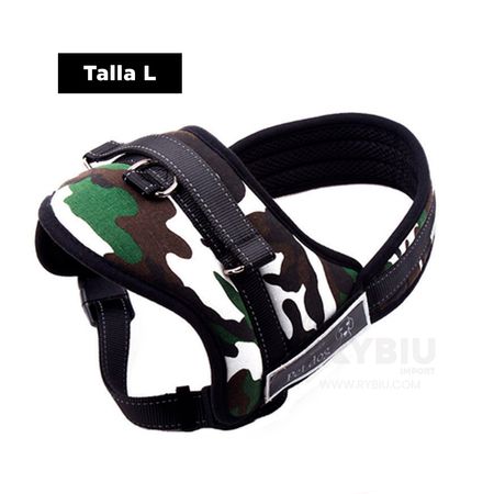 Pechera Arnes para Perro Modelo Ejercito Claro L