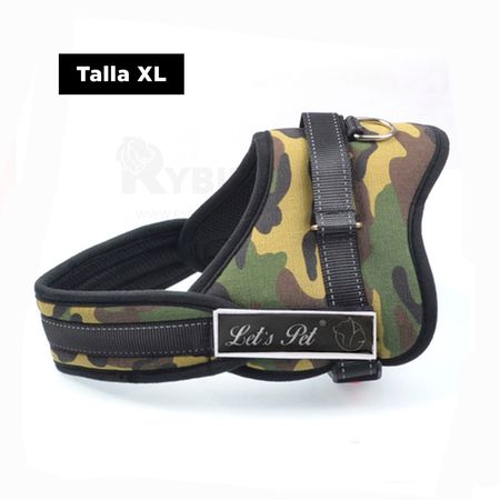 Pechera Arnes para Perro Modelo Ejercito Oscuro XL