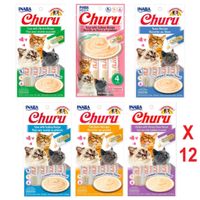 Snack Húmedo para Gatos Churu Megapack Mix x 12
