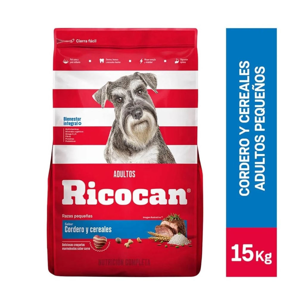 Comida para Perros Ricocan Adultos Cordero Razas Pequeñas 15 Kg