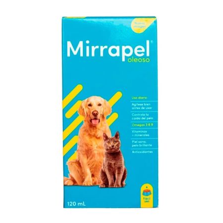 Suplemento para Perros y Gatos Mirrapel Oleoso Jarabe 120 ml