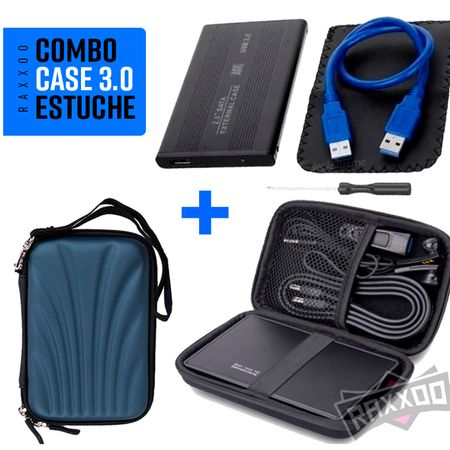 Case disco duro externo usb 3.0 + funda estuche protectora