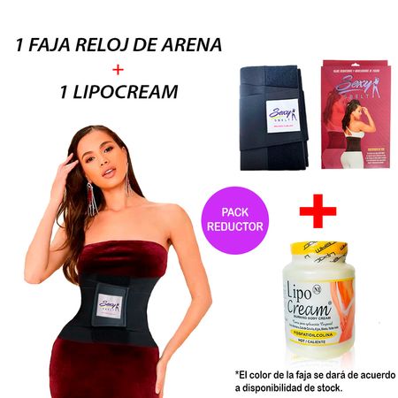 PACK Faja Reloj de Arena 5 Varillas Reduce Medidas Talla XL Más Lipocream