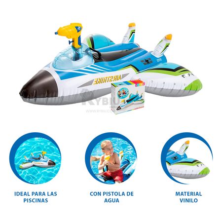 Flotador Avion Azul Inflable para Piscina