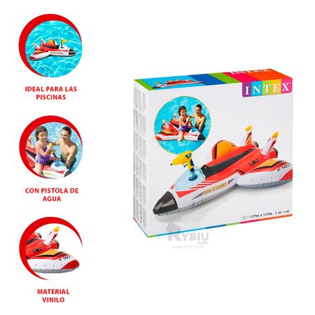 Flotador de Vinilo Avion con Pistola de Agua