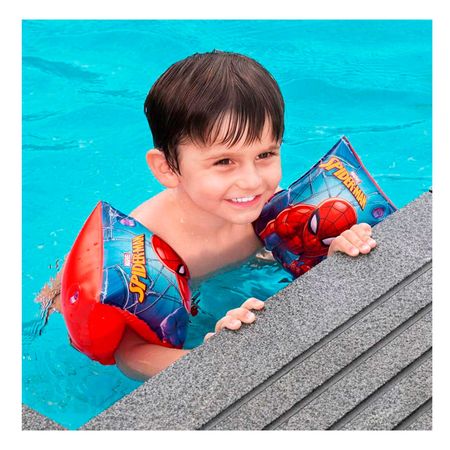 Brazo Flotador Spiderman Junior de Color Rojo