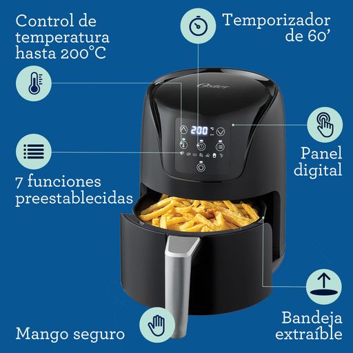 Freidora de aire digital Oster® con capacidad de 4L CKSTAF40DDF - Oster