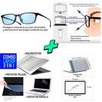 Skin 3 en 1 p/ Laptop + Lentes p/ Computadora con filtro azul