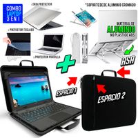 Maletin funda + Skin 3 en 1 p/ Laptop + Soporte de Aluminio