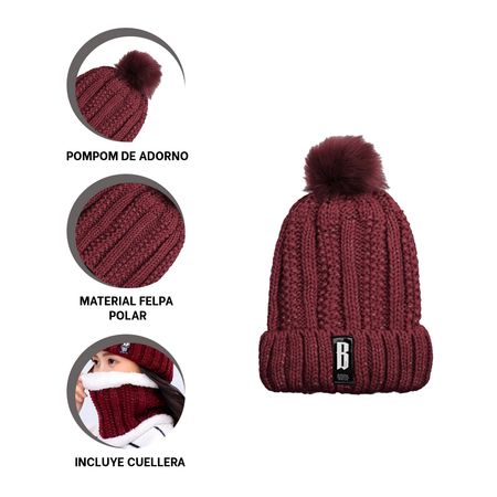 Gorro de Abrigo con Cuellera Super Suave