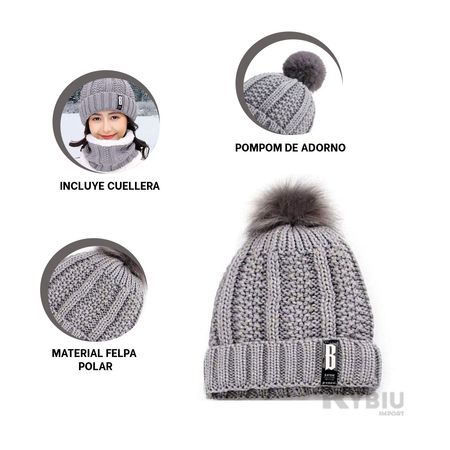 Gorro de Invierno mas Cuellero Felpa Polar