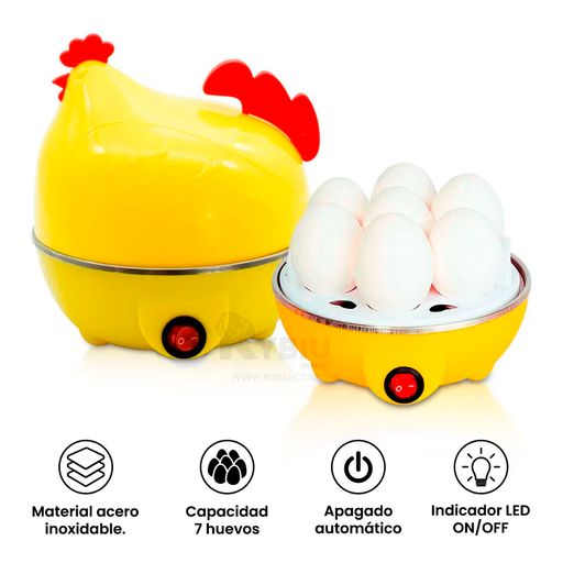 Hervidor eléctrico de huevos forma de gallina de 1 a 7 huevos