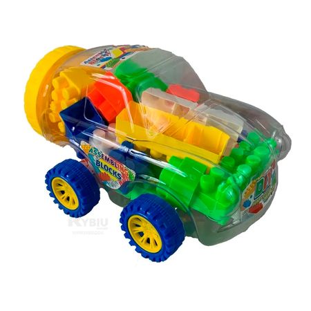 Didactico Coche de Bloques Multicolor para Niños
