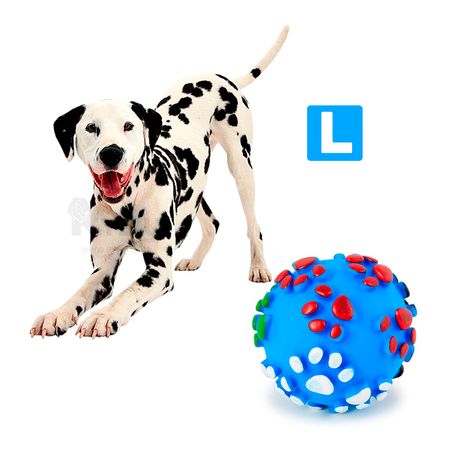 Pelota Color Celeste con Huellitas Talla L