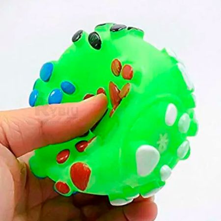 Pelota con Huellitas para Mascotas Color Verde Talla L