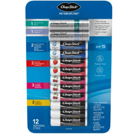 Balsamos Labiales Chapstick 12 unidades