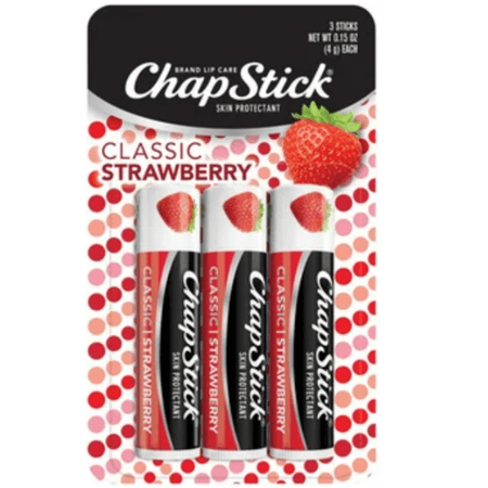 Bálsamo Labial ChapStick Hidratante Fresa 0.15 oz pqte x 3