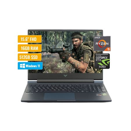 Laptop HP Victus Gaming AMD Ryzen 5 5600H 16GB RAM 512GB SSD 4GB RTX 3050 15.6