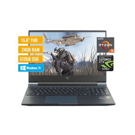 Laptop HP Victus Gaming AMD Ryzen 5 5600H 24GB RAM 512GB SSD 4GB RTX 3050 15.6