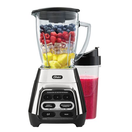 Licuadora Oster tecnología reversible y vaso Blend-N-Go BLSTPYG1311NBG