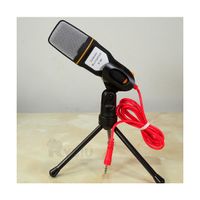 Microfono Negro Mediano con Condensador con Cable para Laptop