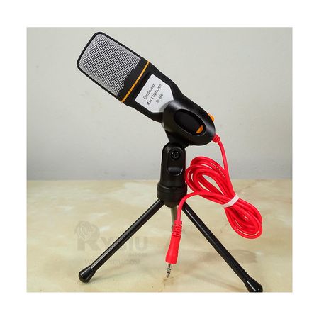 Microfono Negro Mediano con Condensador con Cable para Laptop