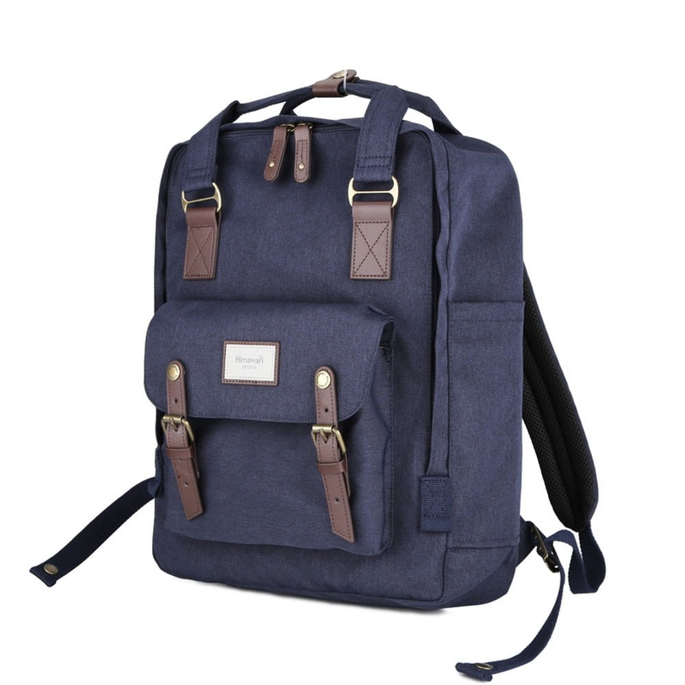 Mochila escolar o de viaje porta Laptop Himawari H1010-2 Azul Marino