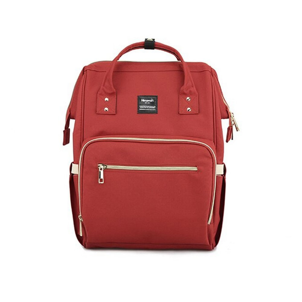 Mochila Bolso Maternal Multibolsillos Himawari H1209-3 Rojo