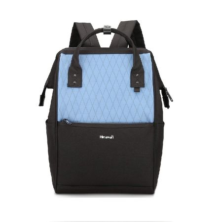 Mochila escolar o de viaje porta Laptop Himawari H0711-4 Azul y Negro