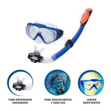 Lentes y Tubo de Buceo Ideal para Adolescentes y Adultos