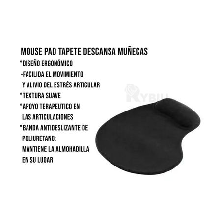 Alfombrilla de Comoda Textura Suave para Mouse Color Negro