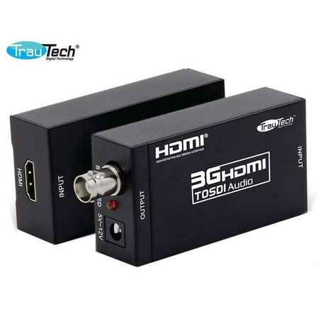 Convertidor HDMI a SDI Metálico TRAUTECH 1080p Cámaras