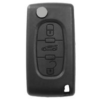 Carcasa de Llave Flip Espada VA2 con porta pila de 03 Botones reemplazo para Citroën