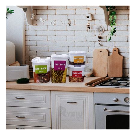 Set 4 Frascos para Pasta de Tapa Hermetica