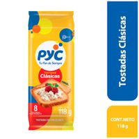 Tostadas PYC Clásicas Paquete 118g