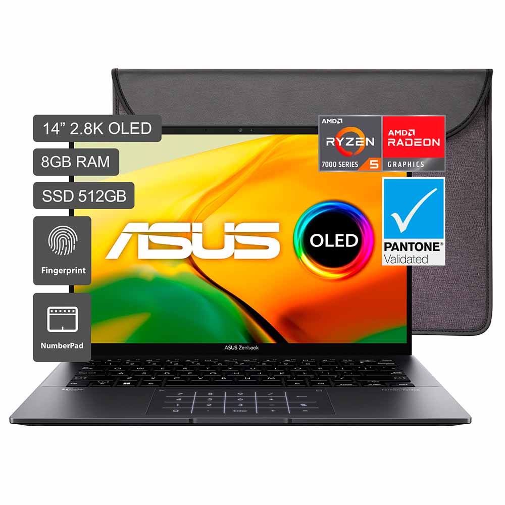 Laptop ASUS Zenbook 14 OLED UM3402YA-KM466W 14"" AMD Ryzen 5 (7000 series) 8GB 512GB SSD