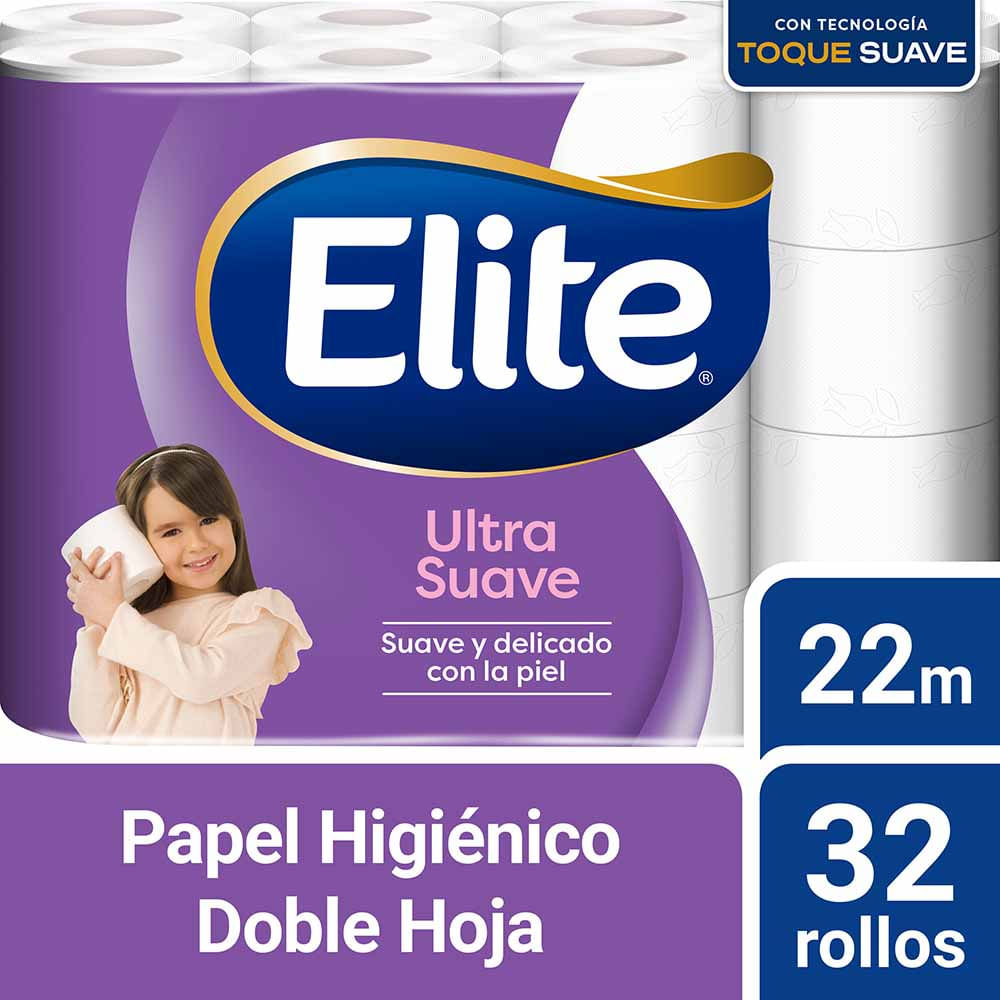 Papel Higiénico ELITE Ultra Doble Hoja Paquete 32un