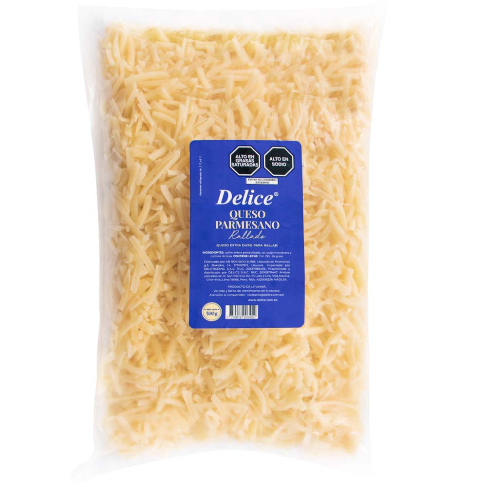 Queso Parmesano Rallado DELICE Bolsa 500g