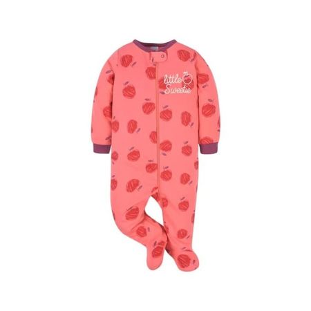 Pijama Enterizo Gerber Diseño de Manzanas 100% Algodón Jersey para Bebé Niña Pijama Enterizo Gerber Dise?o de Manzanas 100% Algod?n Jersey para Bebé Niña de 3 a 6 meses