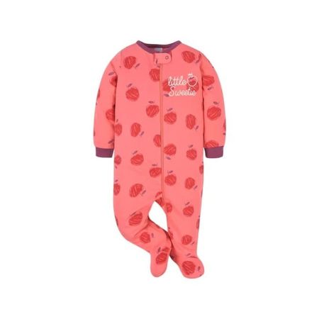Pijama Enterizo Gerber Diseño de Manzanas 100% Algodón Jersey para Bebé Niña Pijama Enterizo Gerber Dise?o de Manzanas 100% Algod?n Jersey para Bebé Niña de 6 a 9 meses