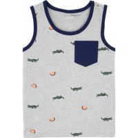 Polo Carter's Sin Mangas con Diseño de Cocodrilos 100% Algodón para Niño
