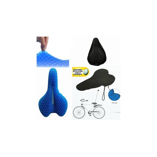 Comprar Sillín de silicona para bicicleta, cojín de Gel transpirable, funda  de asiento suave