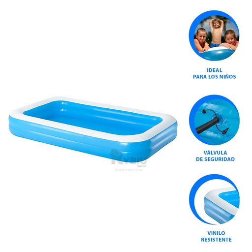 Armable Piscina Rectangular Celeste para la Familia I Oechsle - Oechsle